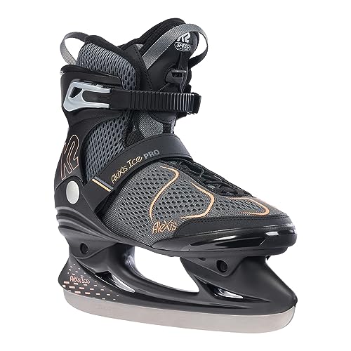 K2 Alexis Ice Pro Womens Ice Skates - Gray/Peach / 9.5