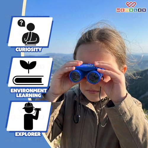 Image of Wembley Mini Binocular Toy for Kids | Compact and Portable Outdoor Binocular for Boys and Girls | Binocular with Neck String, Focus Adjustment and Ultra Zoom | Birthday Gift for Boys and Girls (Blue)