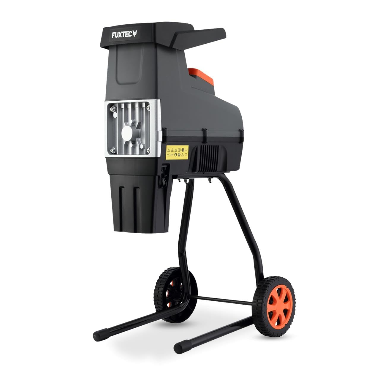 FUXTEC Biotrituratore Elettrico FX-EGH2800T – Cippatrice con Potenza 2800 W – Sistema a rullo silenzioso – Cestello raccolta 60 L – Protezione anti-inceppamento – Tritura rami fino a 44 mm