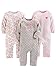 Simple Joys by Carter's - Tuta intera da bambina, confezione da 3 ,Gray, Pink Stripe, Floral ,0-3 Months