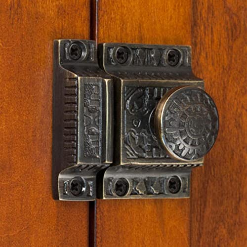 Antique Brass Windsor Design Cabinet Latch Set