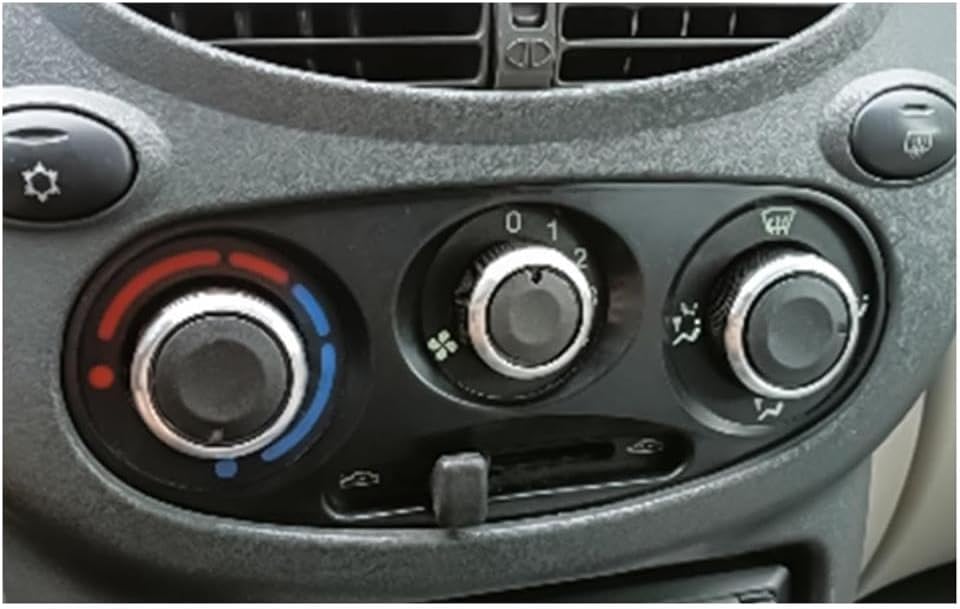 3Pcs Aluminum Alloy Knobs Compatible for Lada Granta AC Knob Air Conditioning Knob AC Heat Control Switch Button