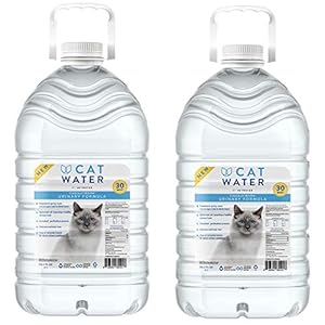 CATWATER by VETWATER | ph-Balanced and Mineral-Free Cat Water | Clinically Proven Urinary Formula | Helps Prevent Cat Urinary Issues, FLUTD | 135.2 oz, 2-Pk, Clear (CW60101-2)