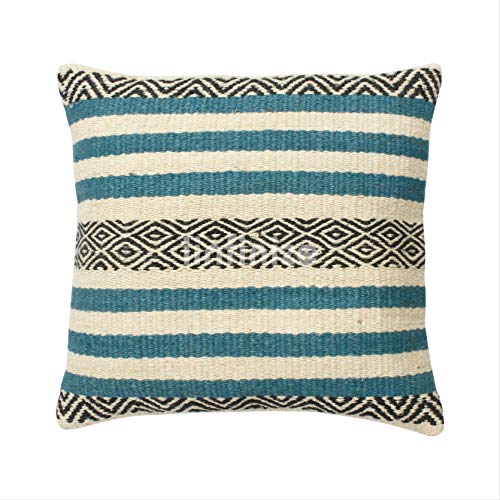 Iinfinize IIN-CC5-310-311-314-315-334 Pillow Case Kilim Cushion Cover Handwoven Pillow Wool Jute Cushion Case Vintage Chair Pads Decorative Floor Pillow Cover Set Of 5 Boho Cushion Case thumb #4