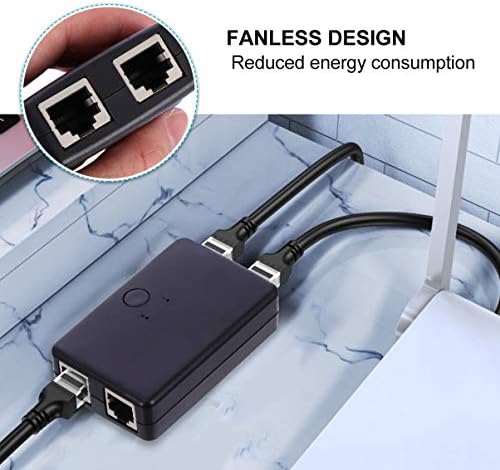 SOLUSTRE Mini 2 Port Gigabit Ethernet Switch Desktop Ethernet Splitter Unshielded Network Switch Home Travel Network Hub