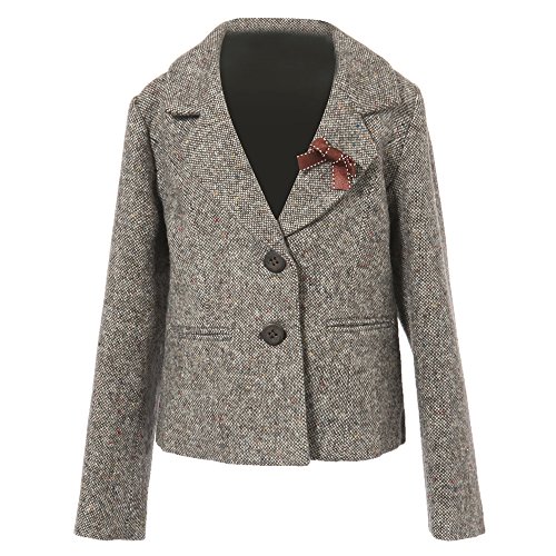 Richie House Girls' Wool Leisure Mini Suit with Bow Rh1822