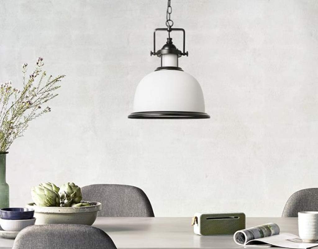 Light Lamp Chandelier, Led Bulb Yellow Light Single Head Small Chandelier Industrial Style Corridor Aisle Glass Chandelier [Energy Class a +]