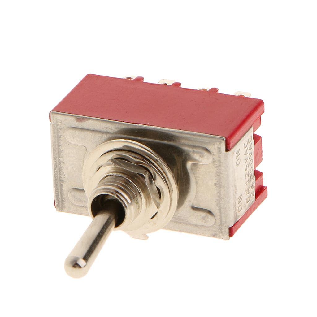 SDR 5pcs Red On/On Mini Toggle Switch 12 PIN 4PDT Length 35mm-image-15