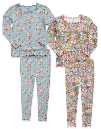 VAENAIT 6M-12Y Toddler Kids Girls Boys Soft Comfy Modal Tencel Solid Raglan Sleepwear Pajamas Pjs 2pcs/4pcs Set
