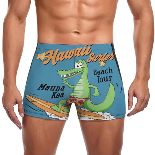 Maillot de bain slip homme avec motif dinosaures surf pour la plage