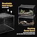 Clioran Reptile PC Terrarium,Tarantula Enclosure,Spider Tank Starter Kit,Leopard Gecko Container,Hermit Crab Habitat,Lizard Enclosure,Insect Housing,Jumping Spider Cage,Small Bearded Dragon Vivarium S