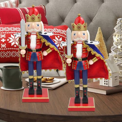 Décorations de Noël Figurines Casse-Noisette en bois : soldat décoratif de table - 4