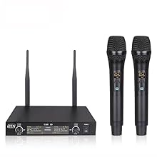 🎤 iZEN PREMIUM SOUND QUALITY: Our dual channel wireless microphone system UHF has advanced chip and cardioid dynamic capsule, the mic captures sound accurately and delivers a clear, pure and full sound. Ideal for karaoke, party, church, weddings, spe...