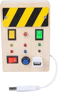 Hohopeti Placa Ocupada Para Crianças Placa De Atividades Para Crianças Placa Sensorial De Madeira Placa De Interruptor Montessori Brinquedos Para Crianças Brinquedos De Madeira Brinquedos