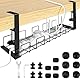 Kabelmanagement Schreibtisch Ohne Bohren, Kabelkanal Schreibtisch Aus Stahl,Kabelkorb Klemmbar,Schreibtisch Kabelmanagement,Cable Management Under Desk,Schreibtisch Organizer für Büro/Home Office