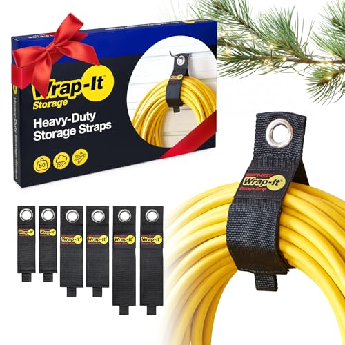 Product Image of the Heavy-Duty Wrap-It Storage Straps (Assorted 6 Pack) - Stocking Stuffer for Dad Extension Cord Organizer, Cable Straps for RV Accessories