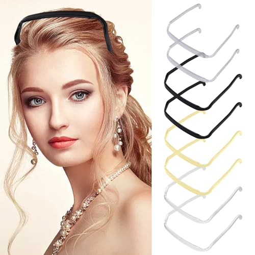Quadratische Stirnbänder Für Damen – 2 Stück, Braun, Sonnenbrillenähnlich, Für Lockiges Haar