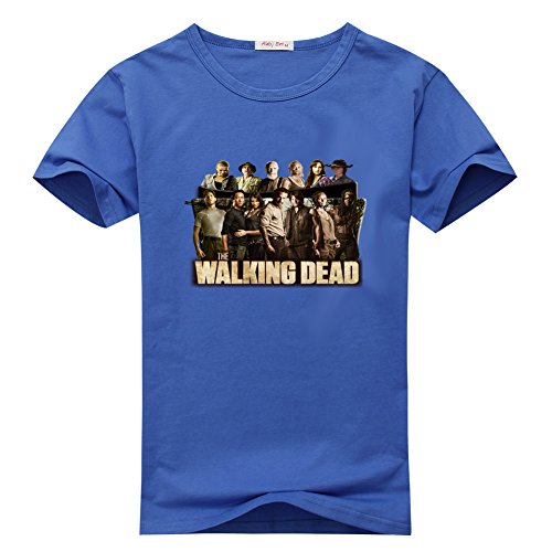 T-shirt Walking Dead homme bleu marine 100% coton taille 3XL vêtement casual