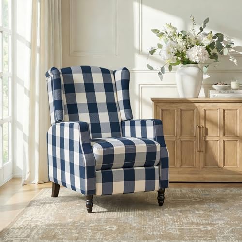 Sillón reclinable moderno textura espuma azul miniatura 1