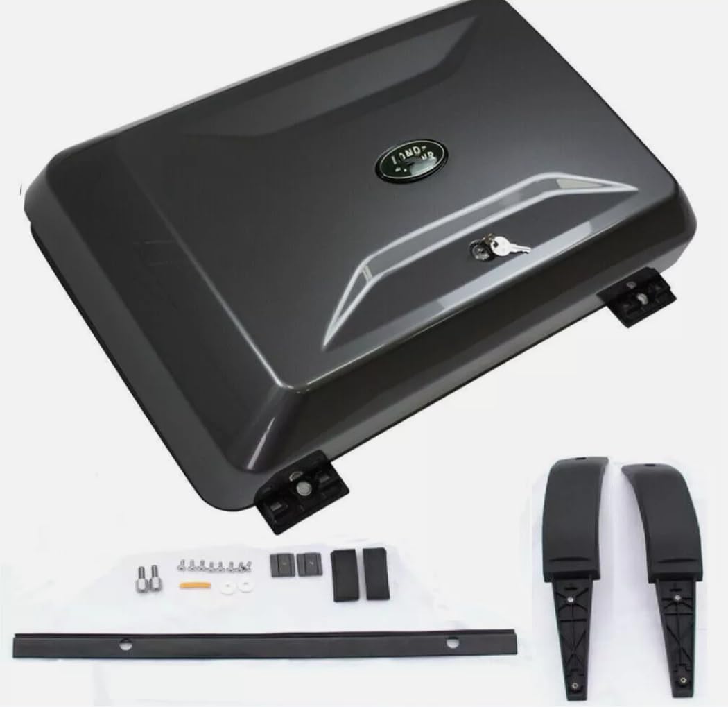 Eiger Grey Exterior Toolbox Side Mounted Gear Storage Box Carrier with Lock Fits for Land Rover Defender 110 2020 2021 2022 2023