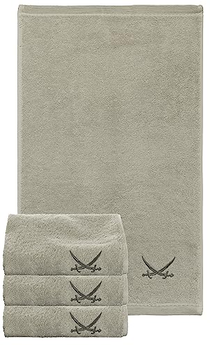 Sansibar Handtuch-Set Leo (4-teilig) – 550 G/m² Zwirnfrottier Aus Baumwolle, 50x100 Cm | Elegant & Saugstark