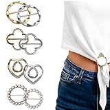 8 PCS Shirt Clips for Women Clothing,Fashion Metal Cinch Clips with Belt Buckles Design,Old Money Clothes Accessories for T-Shirt Ties,Scarf and Blouse Corner styling