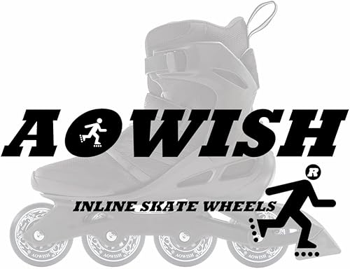 Miniatura 9 de AOWISH 4 ruedas de repuesto para patines en línea para exteriores Asphalt Formula 90A Aggressive con rodamientos preinstalados ABEC 9