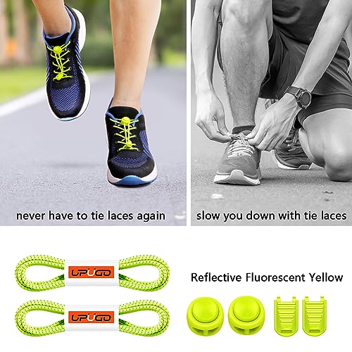 Image of UpUGo Elastic Shoe Laces, No Tie Shoe Laces Tieless for Kids, Adults, Elderly, One Size Fit All