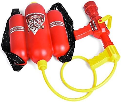 FUN LITTLE TOYS Fireman Toys Backpack Blaster Extinguisher with Nozzle and Tank Set Children Outdoor Water Toy, Water Fighting Play Toys, Beach Toy, Summer Toys, Bath Toy for Kids Gifts