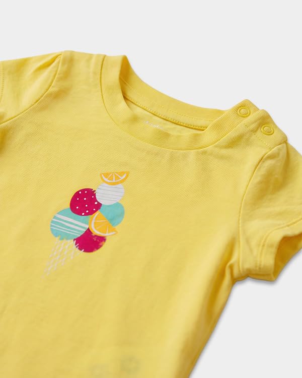 Image of Carter's Baby Girl 3-Pack Cotton Crew Neck T-Shirt with Assorted Prints