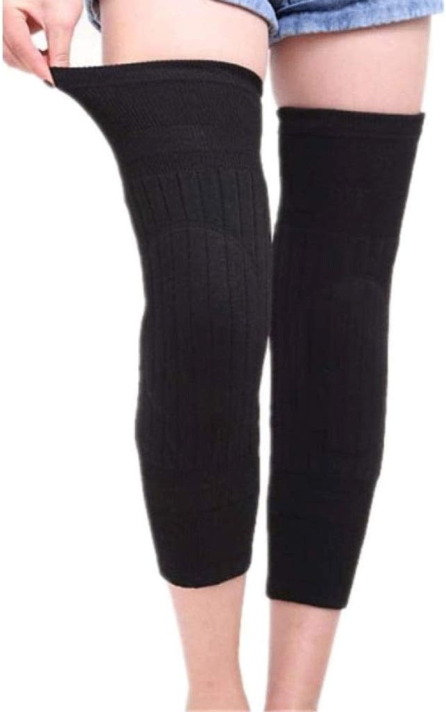 Warm Knee Pads - Men Women Thicken Long Stretchy Knee Sleeve Leg Warmers Winter Breathable Thermal Knee Brace Pads Support Protector