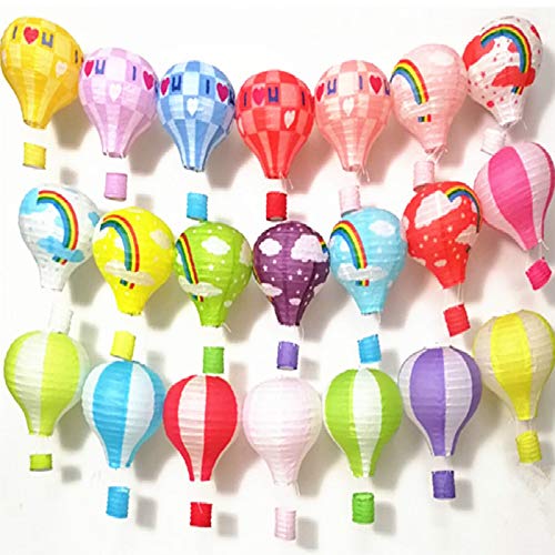 6 Stück Heißluftballon-Papierlaternen – Bunt, Ø 30,5 Cm, Für Hochzeit, Geburtstag & Party-Deko