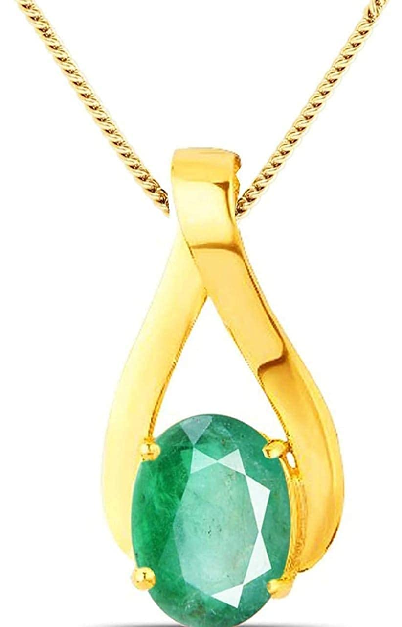 GEMS 11.00Carat Natural Emerald Panna Pendant Locket (Astrological Purpose Panna Pendant) for Men and Women-image-43