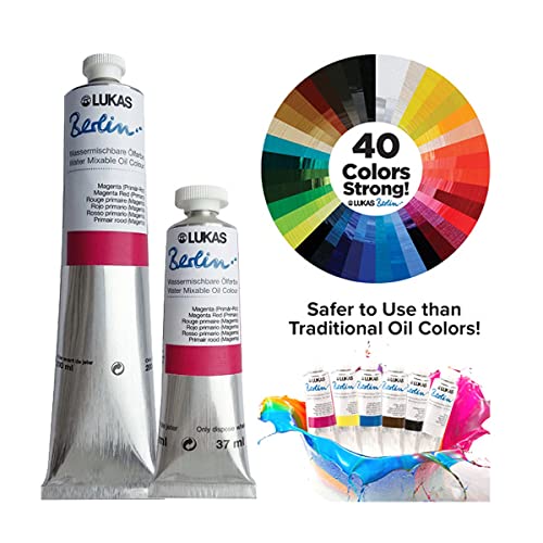 Lukas Berlin Artist Water Mixable Oil Paint Colors, Solvent Free, #TOP1