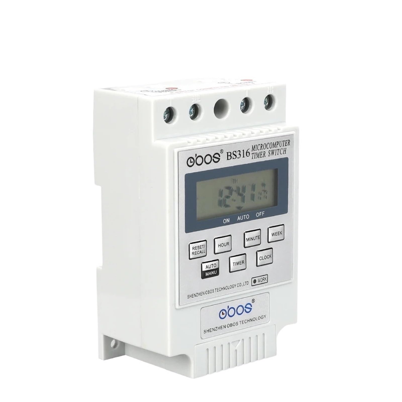 QAXIOQCS Appearance 25A 220V Digital Weekly Timer White Timer Switch with 10 Times on/Off per Day time Set Range(230V)