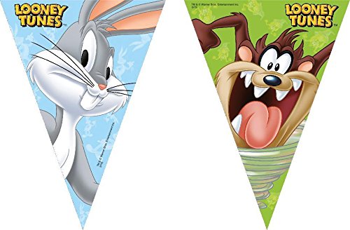 Unique Party 72170-2.3m Looney Tunes Bunting Flags