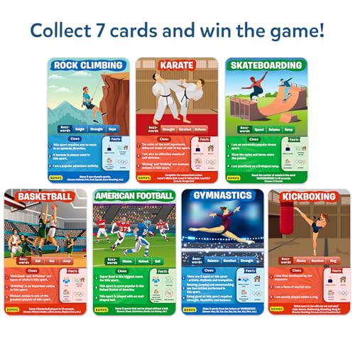 Image of Skillmatics Guess in 10 Sports, Perfect for Boys, Girls, Kids, and Families Who Love Card Games, Toys, Travel Games, Gifts for Ages 6, 7, 8, 9 and Up