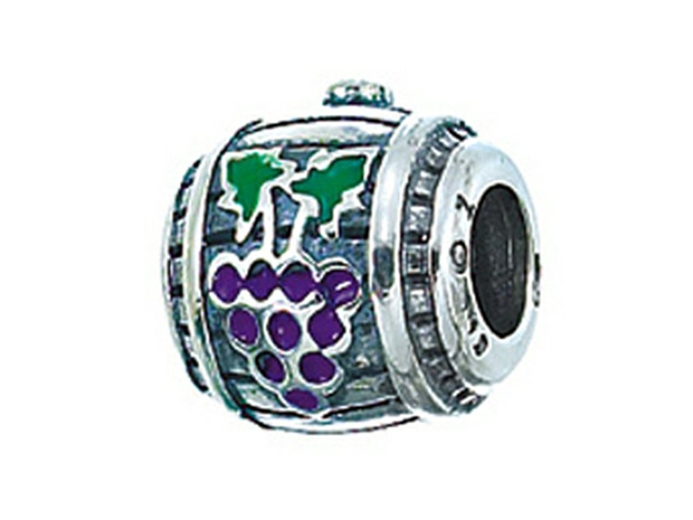 Sterling Silver Wine Barrel Compatible Bead/Charm