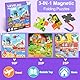 NEBURORA Magnetische Puzzles für 2–5-Jährige, Reisespiele, Reisespielzeug für Kleinkinder auf Flug- und Autofahrten, 61-teilige Puzzlespiele, Flugzeugaktivitäten für Kinder, Kindergeburtstagsgeschenke