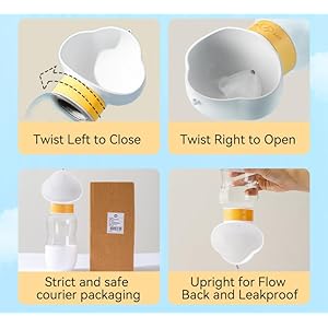 21 Portable Dog Water Bottle with Food Bowl Small Pet Food Container with Leakproof Lid Suitable for Dogs and Cats 350ml +200ml Dog Dispenser for Hike  Travel White  Cucciolini Doodles 2 1 portable dog water bottle with food bowl small pet food container with leak proof lid suitable for dogs and cats 350ml +200ml dog dispenser for hike  travel white   cucciolini doodles