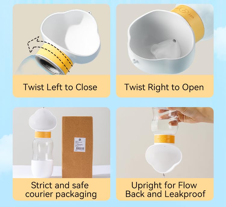 21 Portable Dog Water Bottle with Food Bowl Small Pet Food Container with Leakproof Lid Suitable for Dogs and Cats 350ml +200ml Dog Dispenser for Hike  Travel White  Cucciolini Doodles 2 1 portable dog water bottle with food bowl small pet food container with leak proof lid suitable for dogs and cats 350ml +200ml dog dispenser for hike  travel white   cucciolini doodles