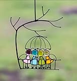 HopeHfm Buntglas-Fensterdekoration, fensterbilder zum aufhängen, sonnenfänger Fenster, fensterdekoration, handgefertigtes Geburtstagsgeschenk für Mutter,Eltern,Jubiläumsgeschenke für Paare (Style 6)