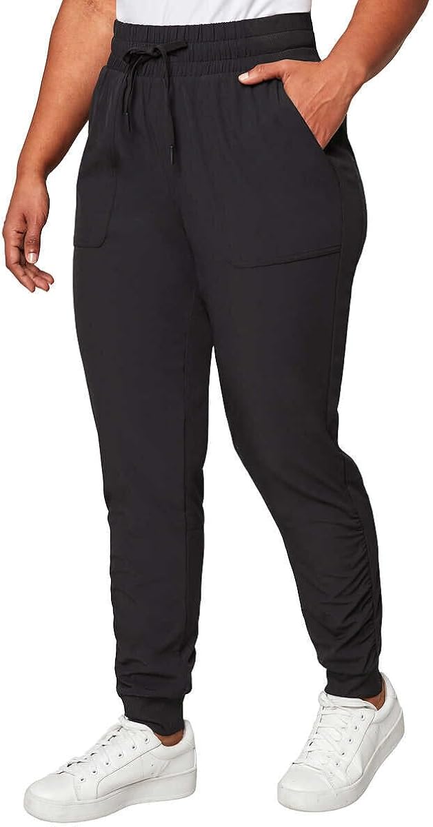 Mondetta Ladies' Active Pant with Ruching (M, Black