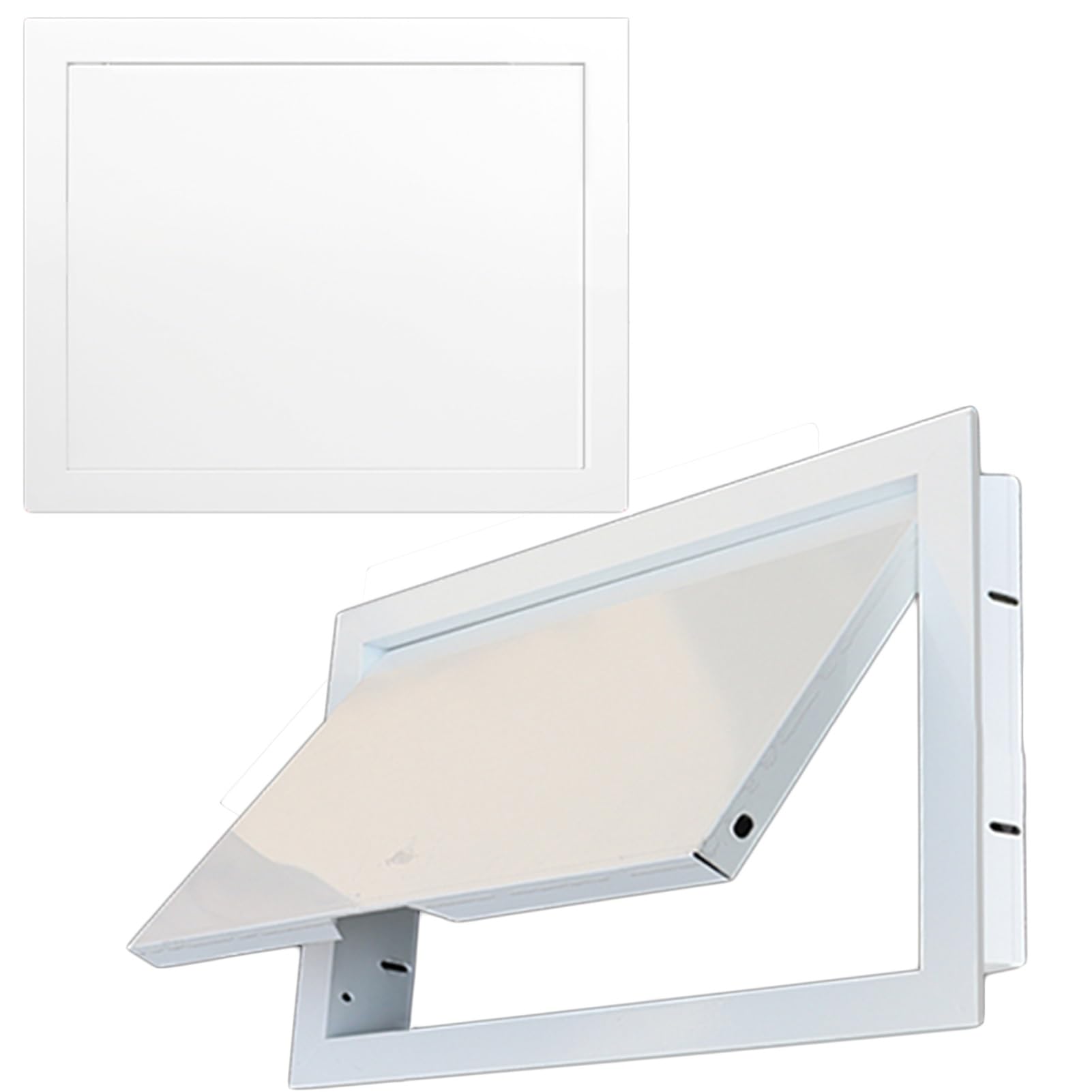 Aluminiowy panel dostępu do drzwi sufitowych i ściennych, 40 x 40 cm, magnetyczny zamek inspekcyjny, trwała rama z płyt kartonowo-gipsowych, do wentylacji i instalacji wodno-kanalizacyjnych