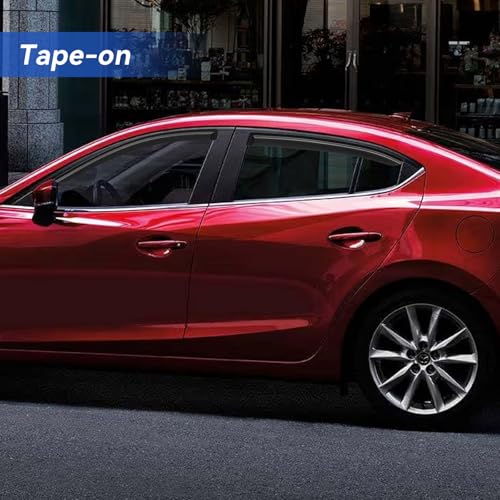 Image of Window Visors Rain Guards for 2014-2018 Mazda 3 Sedan, Out-Channel Window Vent Wind Deflectors Visors Shades for 14-18 Mazda 3 Hatchback