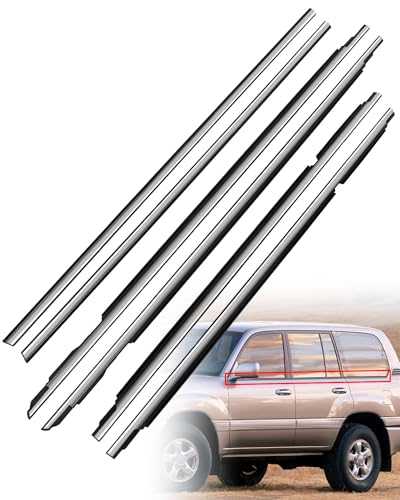 6 Pack Weatherstrip Window Moulding Trim Seal Belt Fit for Toyota Land Cruiser FJ80 FZJ80 FJ80G FZJ80G HDJ80 1991-1998 LX450 1996-1998 Replace 7571060021, 7572060021