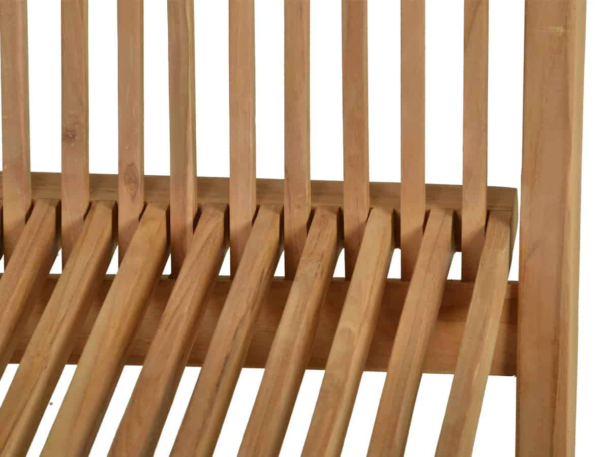Gartenbank 90 cm Gartenmöbel Outdoor Modern Massivholz Teak Braun