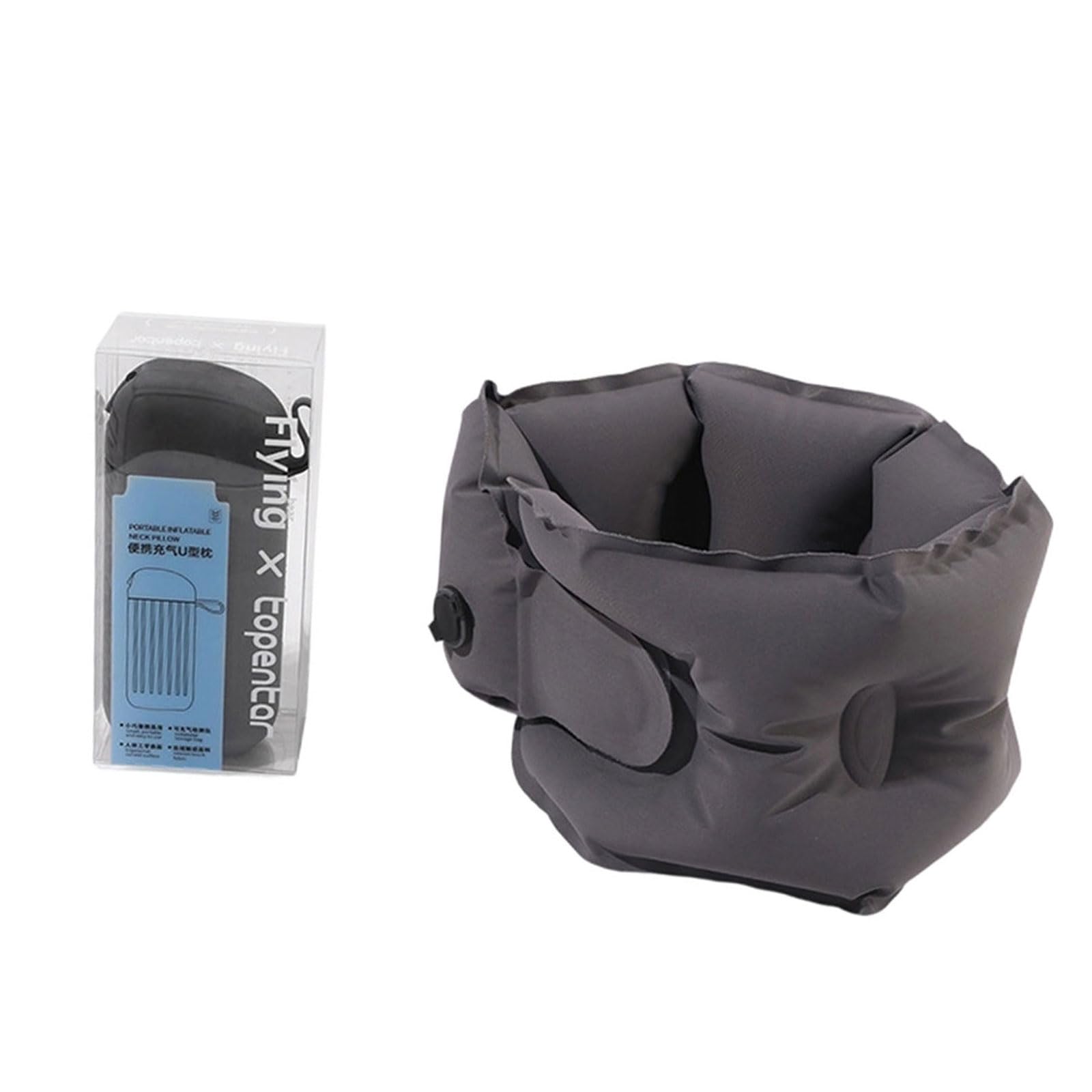 Hsioluted Inflatable U Shape Travel Pillow with Cooling Fabric for Neck on Airplanes Offices and Home Use Offices Sleep Pillow