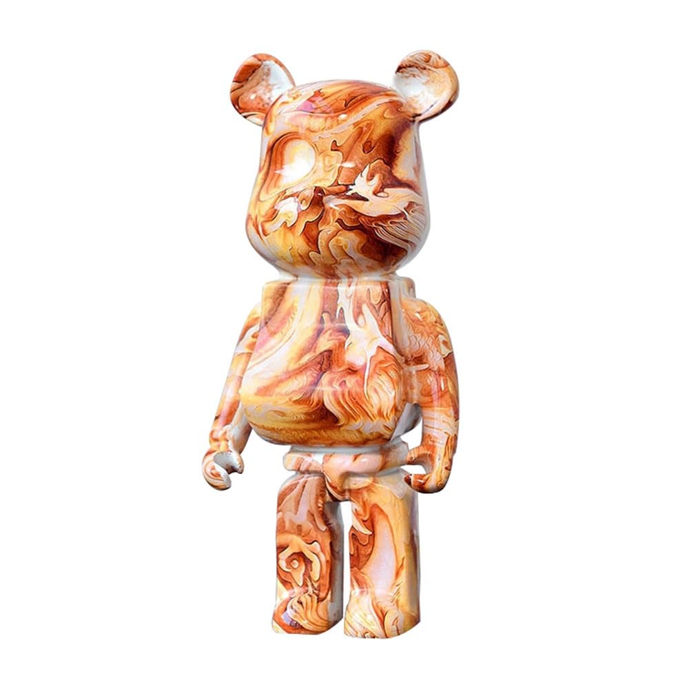 HQDFCNM Bearbrick, 27CM Blocks Bear Desktop Display Collectible Figurine Display Cabinet Toy Sculpture