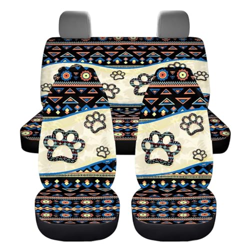 Durafit Seat Covers for 1998-2001 Ford Ranger XLT XCab Front High Back 60/40 Split Bench Seat Covers with Molded Headrests and Opening Center Console | Seat Cover for Ford Ranger XLT | Black Twill